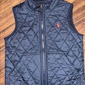Polo by Ralph Lauren Navy Quilted Vest with Red Logo